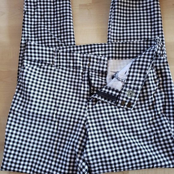 B&W gingham stretch pixie pants, mod, punk, cute! - Picture 6 of 7